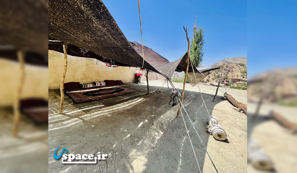 نمای سیاه چادر پسین اقامتگاه بوم گردی بلیط کهن - کوهرنگ - روستای سرآقا سید